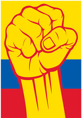Colombia fist (Flag of Colombia)
