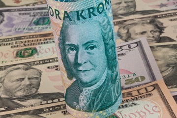 Swedish crowns. Dollar