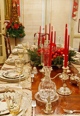 Formal Dining Table Set for Christmas