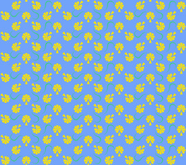 yellow-blue floral texture
