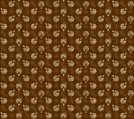Floral texture beige-chocolate