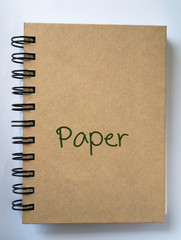 Brown recycle paper cover note book