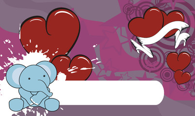 elephant baby cartoon background1