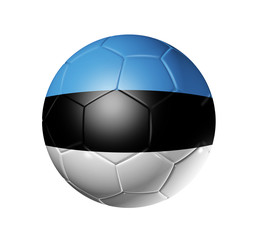 Fototapeta premium Soccer football ball with Estonia flag