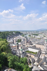 Fototapeta na wymiar Salzburg aus der Vogelperspektive