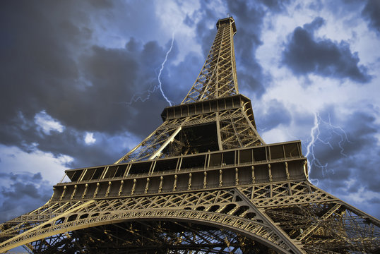View of Eiffel Tower from Below, Paris