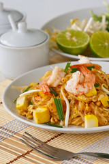 Thai stir-fried rice noodles (Pad Thai)