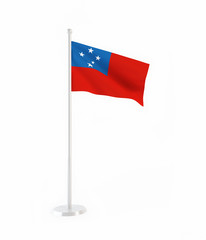 3D flag of Samoa