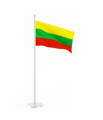 3D flag of Lithuania