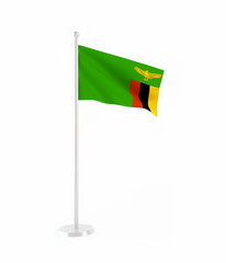 3D flag of Zambia