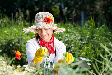 woman loves her garden