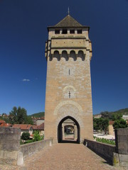 Fototapeta na wymiar Valentré most; Cahors; Quercy; Périgord; Midi-Pyrénées