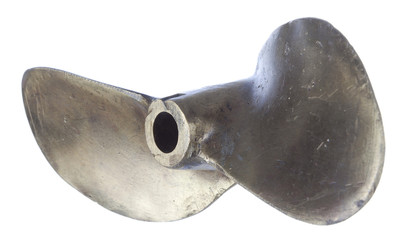 two-blade boat propeller, made of brass