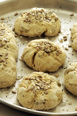 Pane fatto in casa prima della cottura
