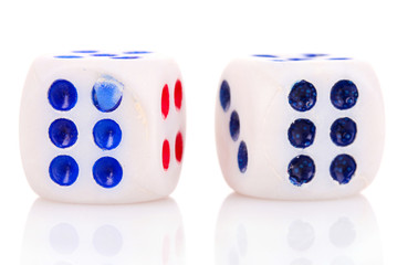 Dices isolated on white