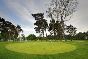 Colf course on coutryside