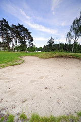 Sand on golf field