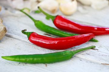 rote und grüne chilli