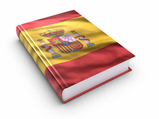 Book covered with Spanish flag