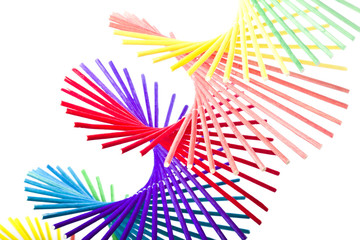 Multicolored curling grass curtain