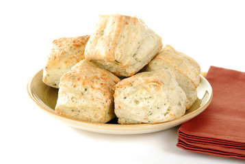 Fresh golden biscuits