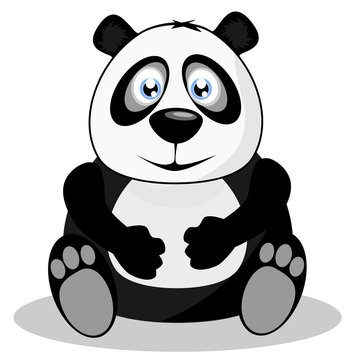 Giant panda, vector illustration