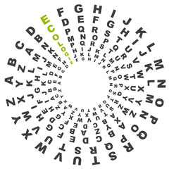 vecteur, alphabet et mot &eacute;cologie