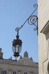 Fototapeta na wymiar ładne lampy uliczne w Krakowie