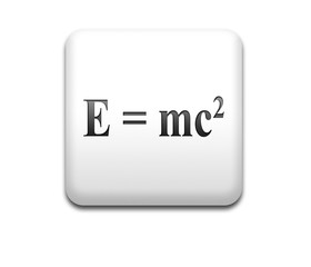 Boton cuadrado blanco E=mc2