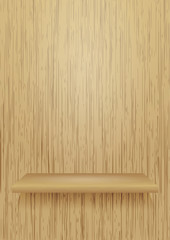 Empty wood shelve
