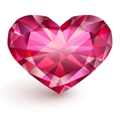 Naklejka na ściany i meble Heart-shaped diamond