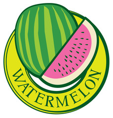 watermelon label design