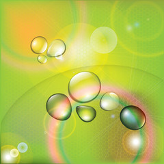 Colorful vector water drops