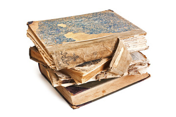 An old book with a crumpled sheet
