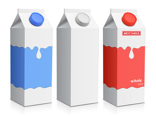 Milk carton with screw cap