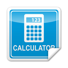 Pegatina cuadrada CALCULATOR con reborde