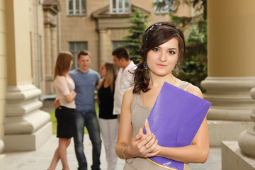 student girl cheerful attractive outdoor