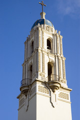 Spire of The Immaculata Church, University of California.