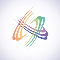 Logo rotating rings   Vector © puckillustrations