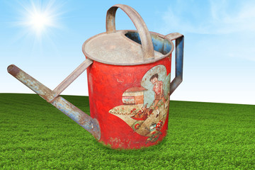 Annaffiatoio su landscape