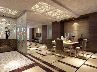 3d interior of modern living-room