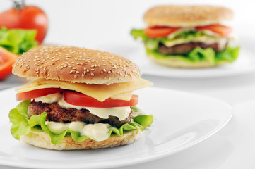 hamburger with cutlet
