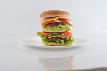 hamburger with cutlet