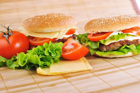 hamburger with cutlet