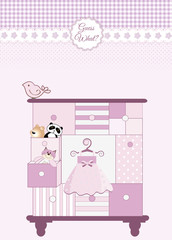 new baby greeting card with nice closed