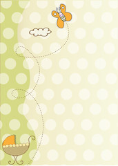 baby shower and announcement card