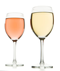 two wine glasses