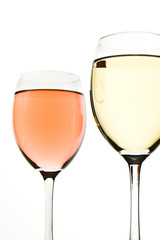 two wine glasses