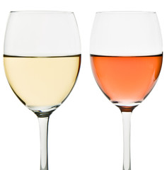 three wine glasses