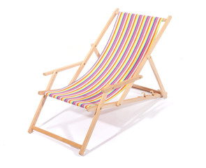 Wooden deck chair